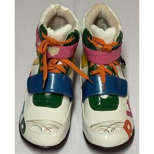 Ruff Ryder High Top Sneakers Unique Size 7 Multi-Colored Y2K Style Skater Logo